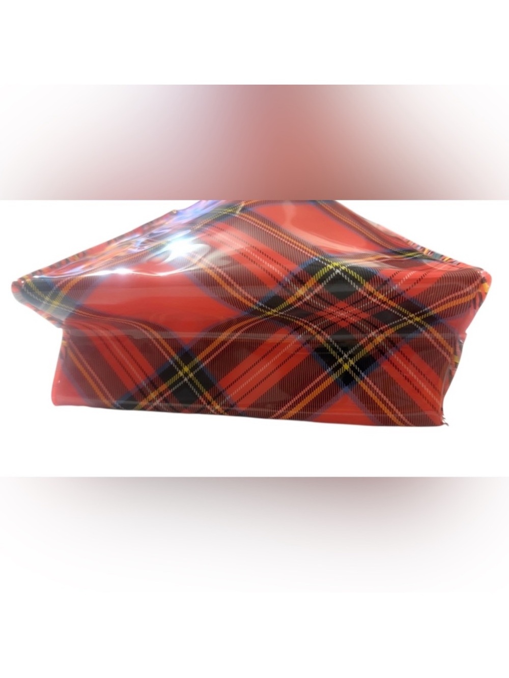 Dooney & Bourke Red Tartan Patent Leather Tote NWT - Picture 4 of 5